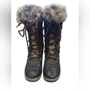 Blondo  Sport Black Leather Winter Calf Length Boots Size 9M